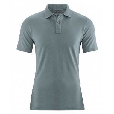 Herren-Poloshirt aus salbeifarbenem Jersey  