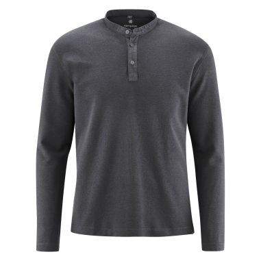 Long-sleeved T-shirt, mandarin collar