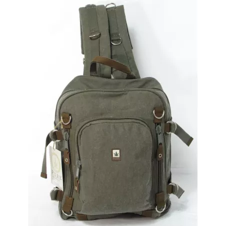 Backpack Pure in ecological canvas and leather