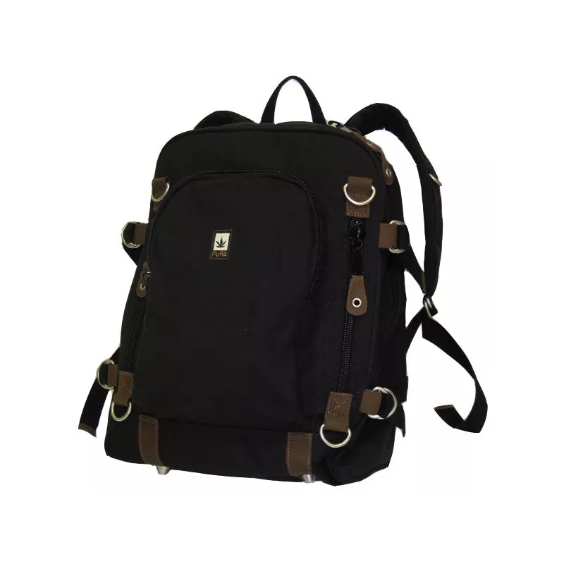 Backpack Pure in ecological canvas and leather