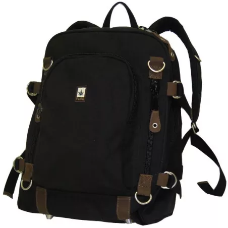 Backpack Pure in ecological canvas and leather