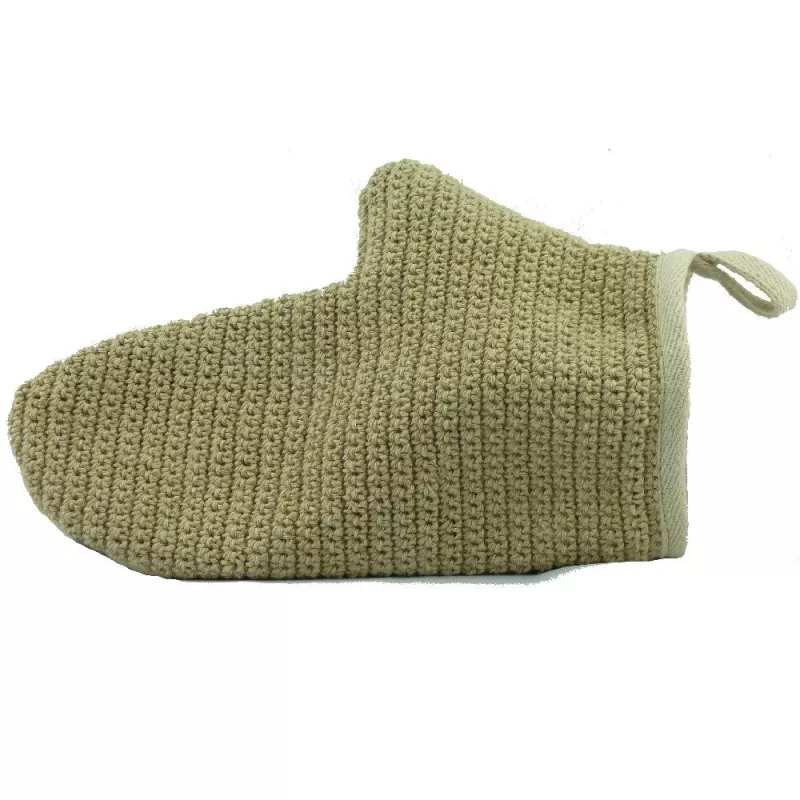 Pure hemp two-material wash mitt