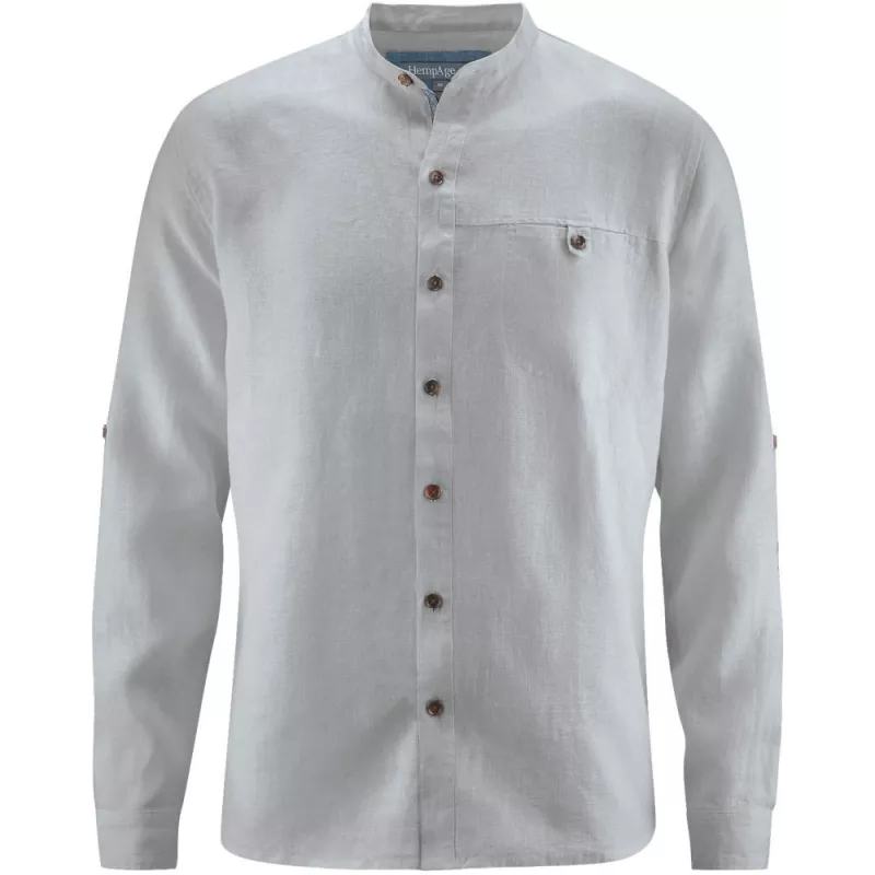 Mao collar shirt - Pure hemp