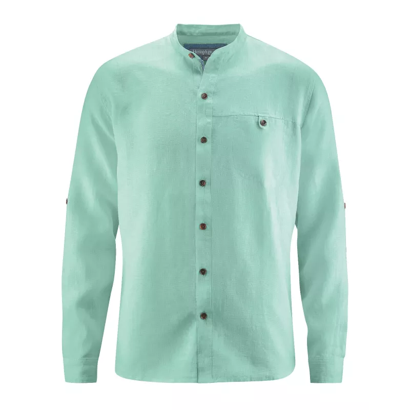 Mao collar shirt - Pure hemp