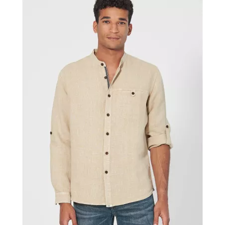 Mao collar shirt - Pure hemp