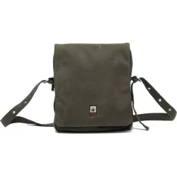 Shoulder bag with flap and zip closure