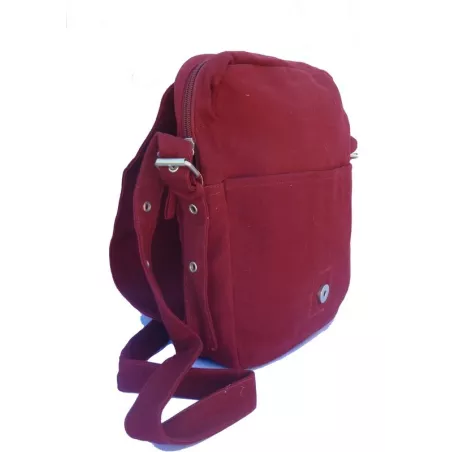 Shoulder bag with flap and zip closure