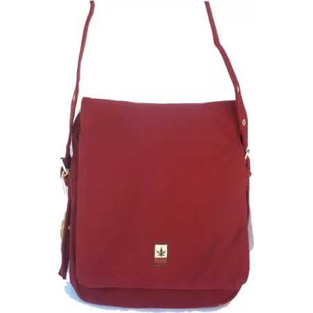 Shoulder bag with flap and zip closure