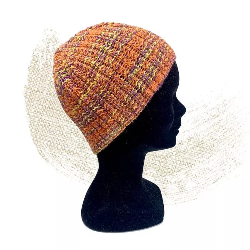 Pure hemp knitting hat