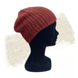 Pure hemp knitting hat 2