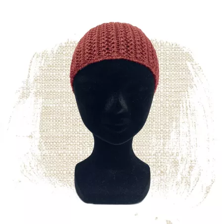 Pure hemp knitting hat