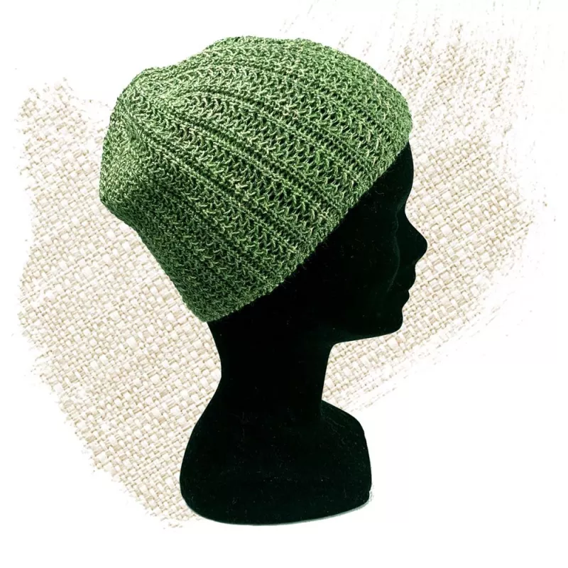 Pure hemp knitting hat