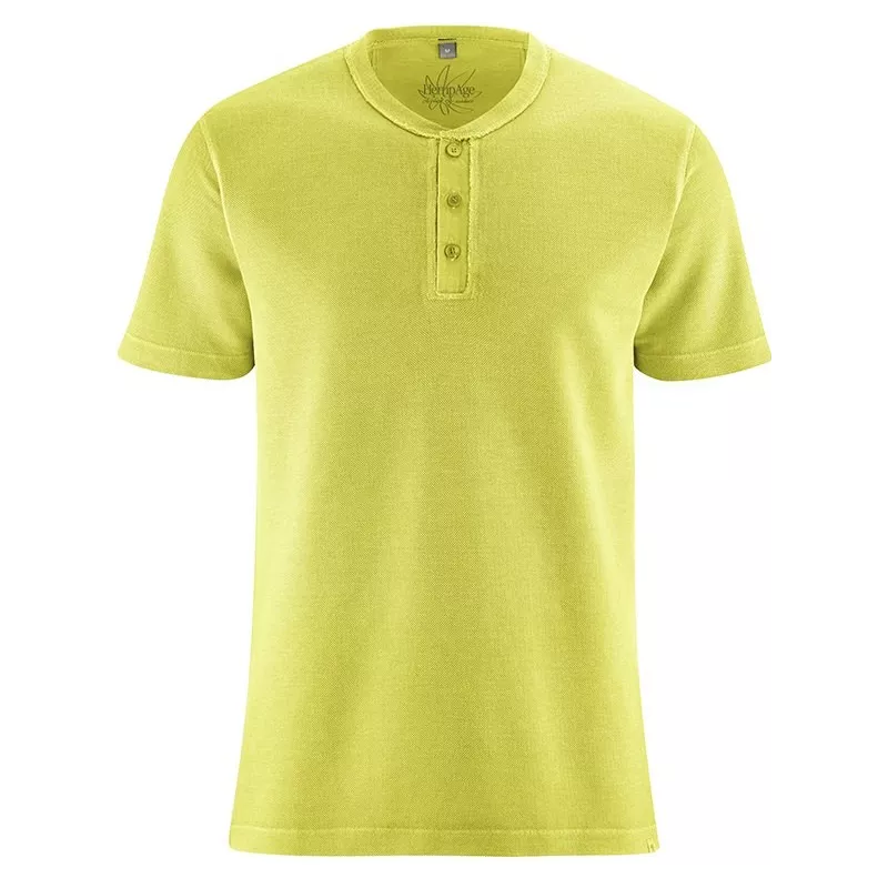 Polo round neck pique stitch - reverse collar