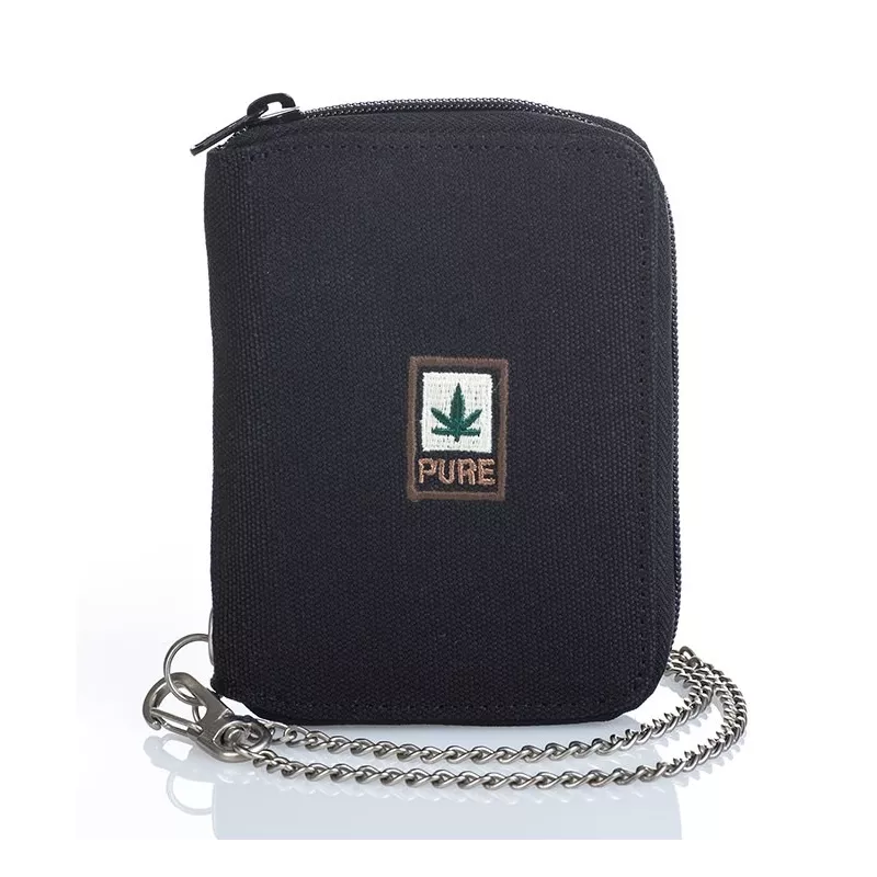 Wallet with chain hemp and organic cotton