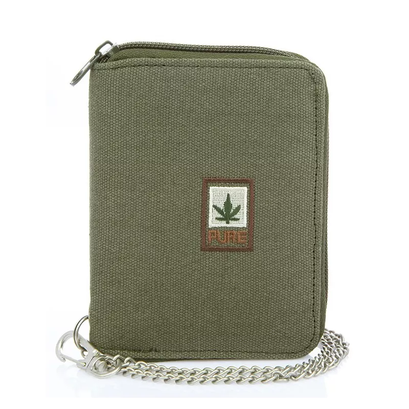 Wallet with chain hemp and organic cotton