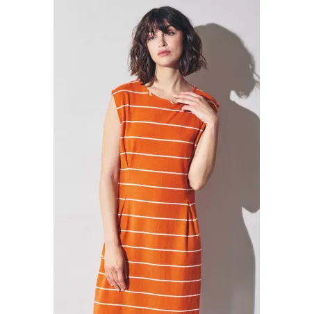 Striped dress - hemp