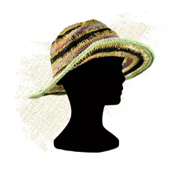 Cappello - 100% Canapa Nepalese - Giallo e Verde