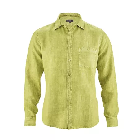 Pure hemp slim shirt - Chest pocket