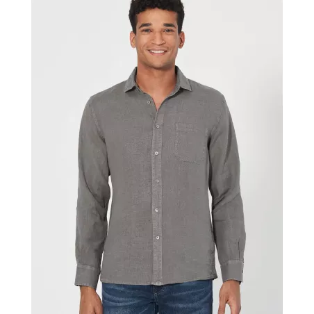 Camicia da canapa molto fine - Tasca da petto