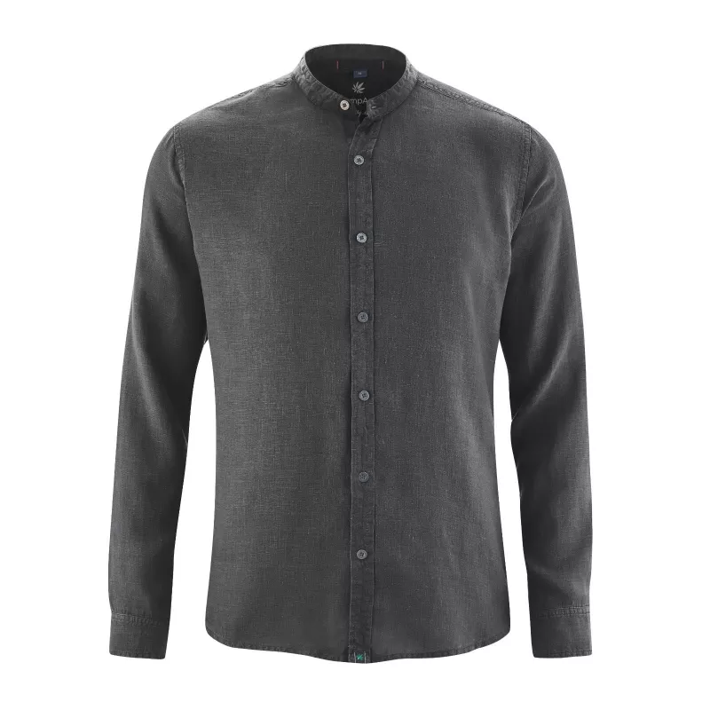 Chemise 100% chanvre Col "mao" homme