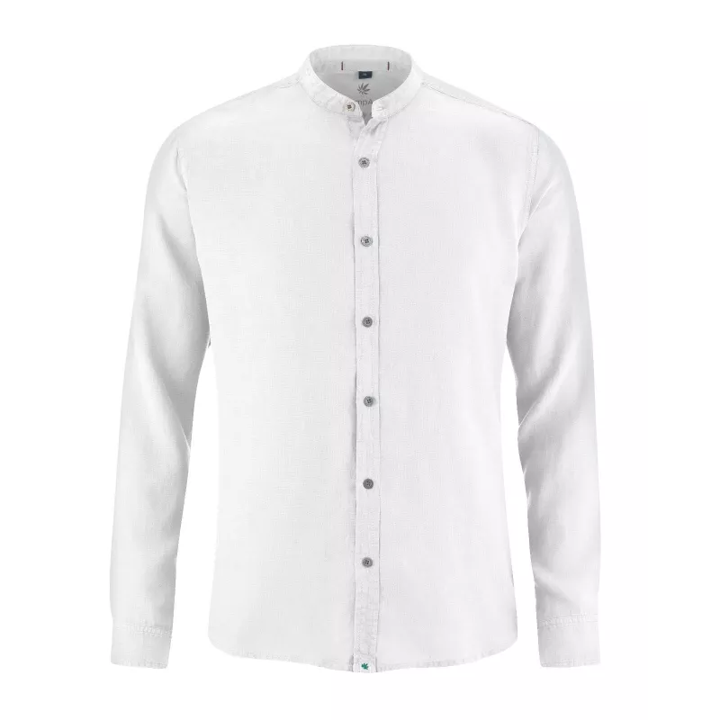 Chemise 100% chanvre Col "mao" homme