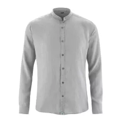 Chemise 100% chanvre Col "mao" homme