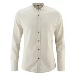 Men's shirt with mandarin collar in ecological hemp 2