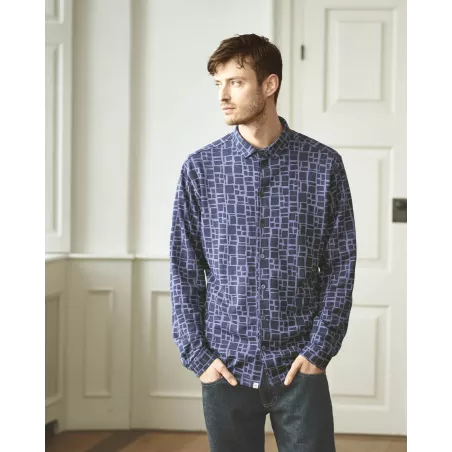 Camicia alla moda a maniche lunghe da uomo