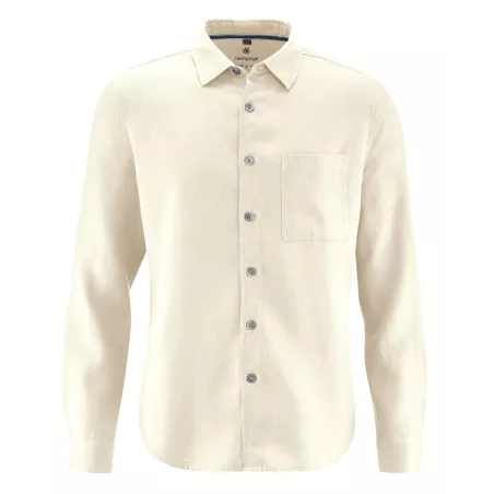 camicia di canapa, tessuto crepe, eco-friendly