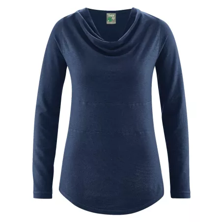 Hemp and organic cotton cowl neck tunic