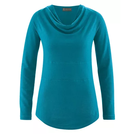 Hemp and organic cotton cowl neck tunic