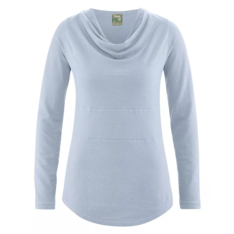 Hemp and organic cotton cowl neck tunic