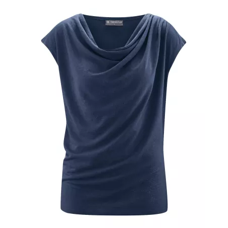 Draped hemp and organic cotton top