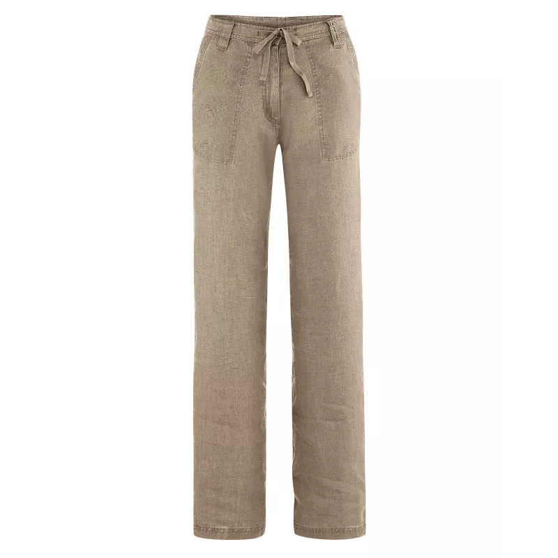 Women's pure hemp wide pants