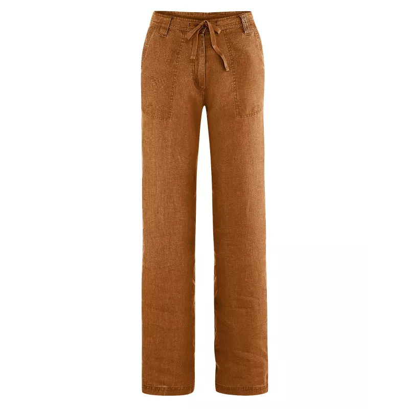 Women's pure hemp wide pants