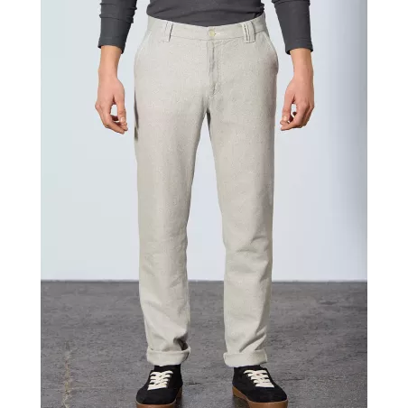 Men's chino pants in recycled hemp, for an ecological gift