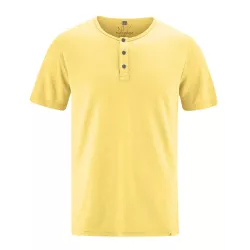 Short sleeve t-shirt with button-down collar