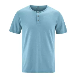 Short sleeve t-shirt with button-down collar 2