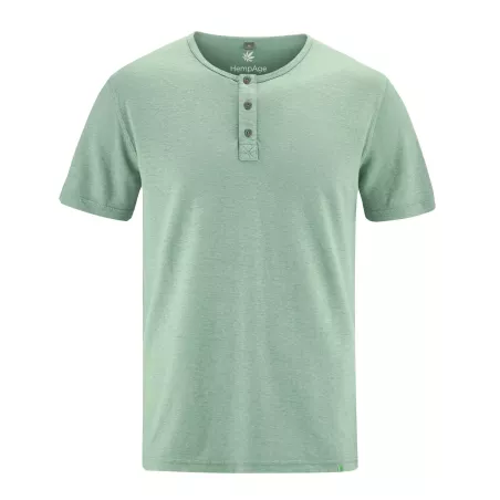 Short sleeve t-shirt with button-down collar