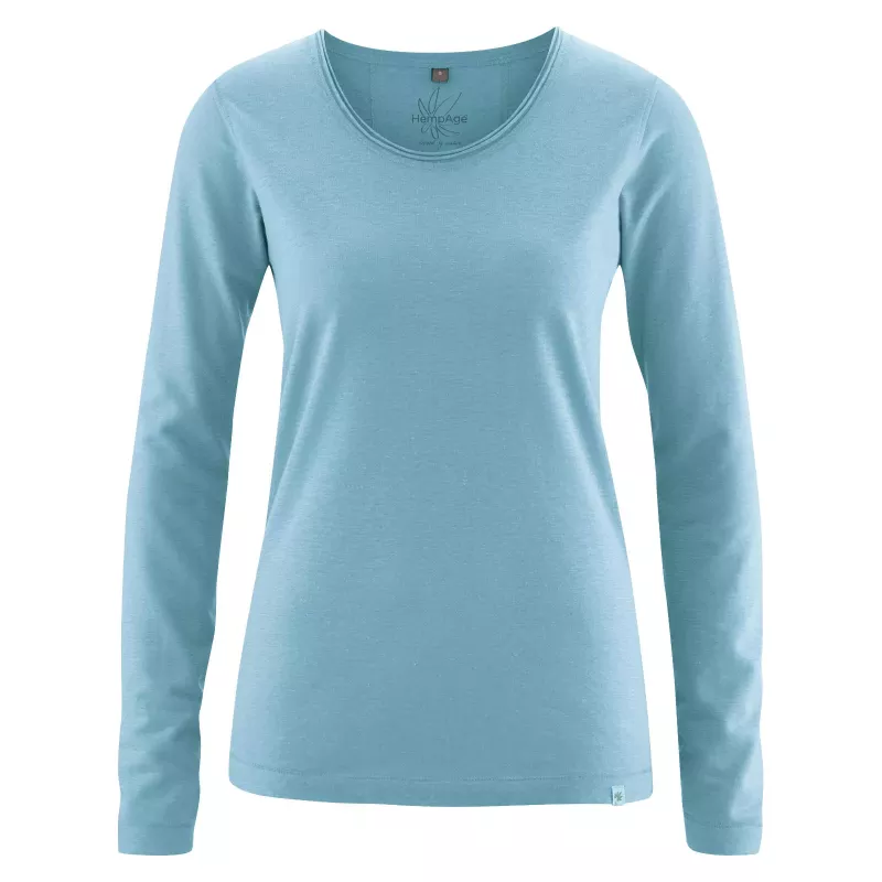 Women's long sleeves with fancy rolled neck