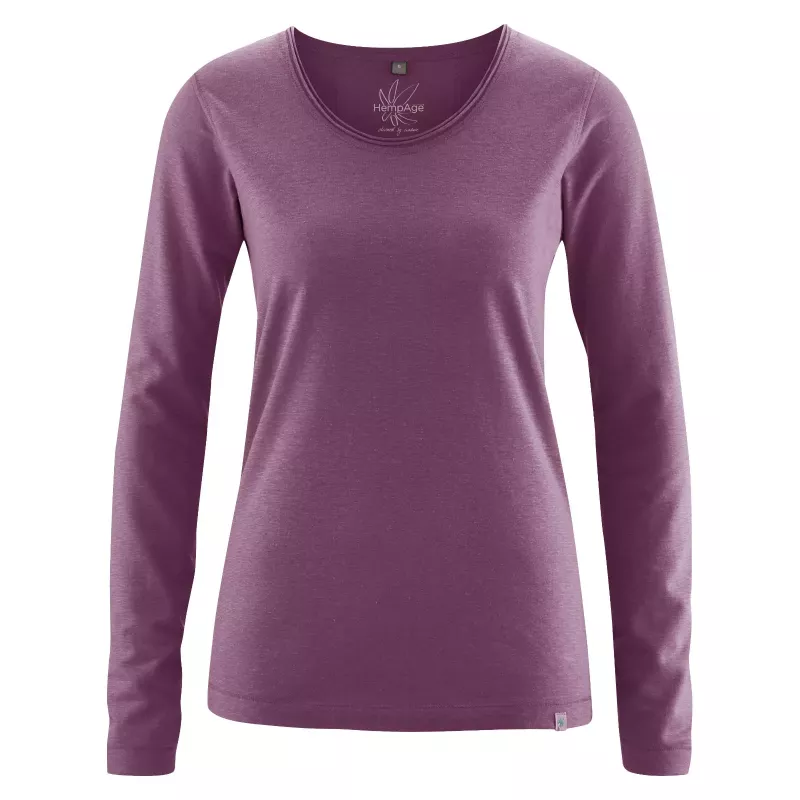 Women's long sleeves with fancy rolled neck