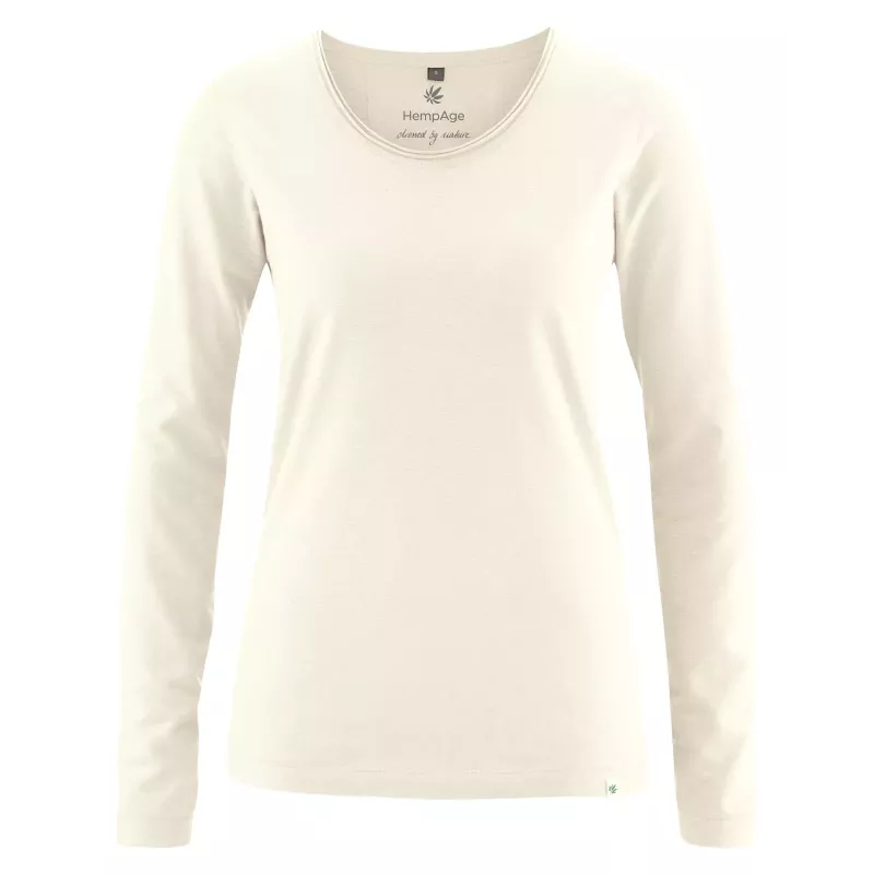 Women's long sleeves with fancy rolled neck