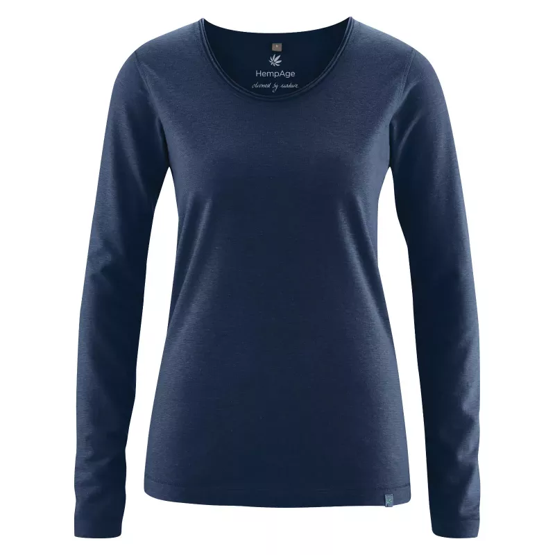 Women's long sleeves with fancy rolled neck