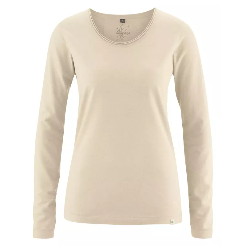 Women's long sleeves with fancy rolled neck