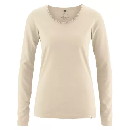 Women's long sleeves with fancy rolled neck