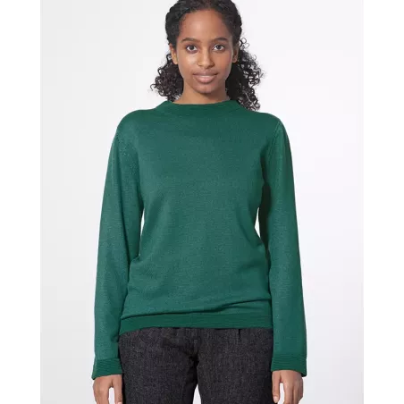 Women's sweater in wool and organic fibers