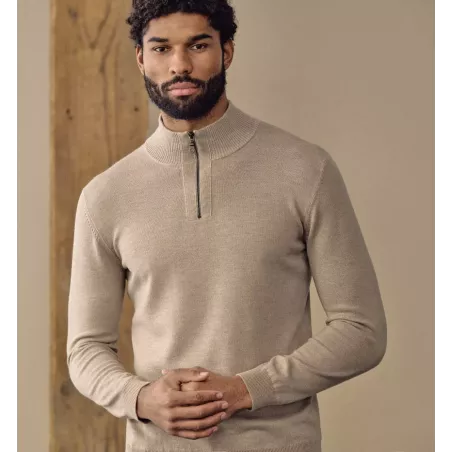 Pull cheminé homme en chanvre et laine pour passer un hiver au chaud