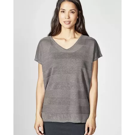 Pure hemp V-neck t-shirt