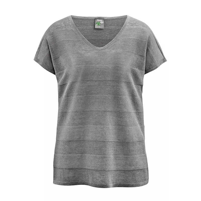 Pure hemp V-neck t-shirt