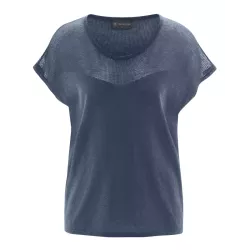 Blusa afilada con puntada de contraste